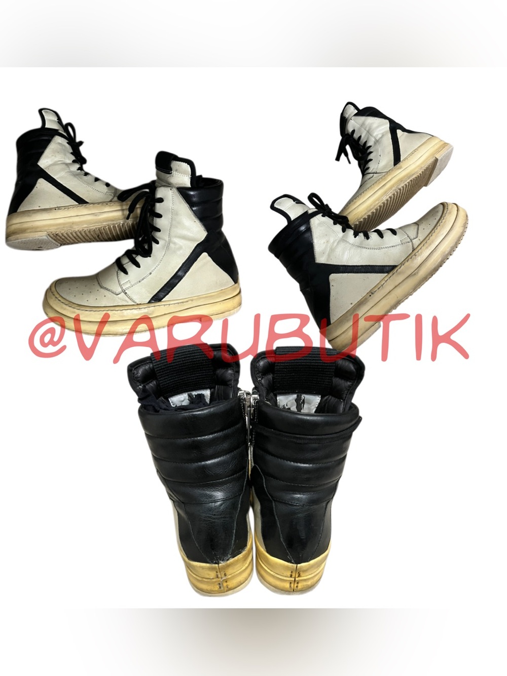 rick owens fw10 gleam short tongue staple geobaskets 38 (41.5)